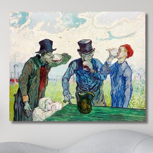 The Drinkers 1890 by Vincent Van Gogh Canvas ,Van Gogh Art,Vincent Van Gogh,Reproduction Print,Van Gogh Canvas,Van Gogh Poster,Ready to hang