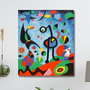 Joan Miro Poster,Joan Miró The Garden 1925 Canvas, Joan Miro Exhibition Canvas Wall Art,Joan Miro Print,Surrealism Modern Art,Ready to Hang