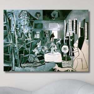 Pablo Picasso Las Meninas Velazquez Canvas Art,Pablo Picasso Canvas Wall Art,Picasso Poster,Museum of Modern Wall Art,Picasso Poster Print