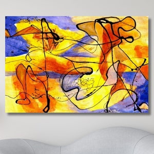 Jackson Pollock Black Pouring Painting,Abstract Print on Canvas Wall Art Print Pollock Canvas ,Jackson Pollock,Abstrac,Living Room Wall Art
