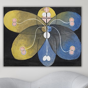 Hilma af Klint Evolutionen Canvas,Hilma af Klint Poster Art Print,Hilma af Klint Reproduction,Living Room Decor,Abstract Decor,Ready to Hang