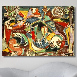 The Key of Pollock Print,Jackson Pollock The Key Canvas, Pollock Canvas Wall Art Design,Jackson Pollock Poster,Jackson Pollock Ready To Hang