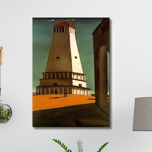 Giorgio De Chirico Poster,The Nostalgia of the Infinite by Giorgio De Chirico Canvas Art,Cubism Poster, Home Decoration Print, Ready to Hang
