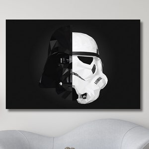 Star Wars Wall Art,Huge Canvas Wall Art, Star Wars Canvas, Storm Trooper Poster,Darth Vader Print, Star Wars Home Decor, Movie Poster Canvas