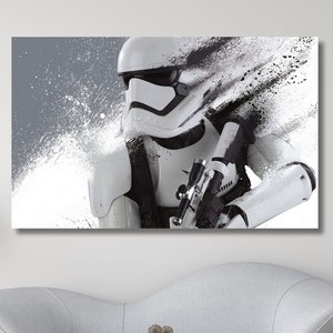Starwars Canvas Wall Art,Starwars Stormtrooper Canvas Art, Star Wars Wall Art, Star Wars Poster Print Art,Star Wars Wall Decor,Ready to Hang