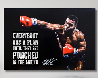 Mike Tyson Wall Art,Mike Tyson Print on Canvas,Boxing Canvas Wall Art,Home Decor,Gym Wall Decor,Boxing Poster,Gym Canvas Art,Ready To Hang