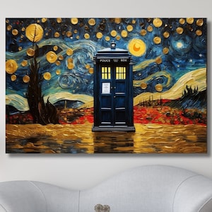 Doctor Who Tardis Canvas Wall Art Doctor Who Tardis Box Jackson Pollock Style Canvas Painting Doctor Who Poster Decor Home Art Tardis Poster