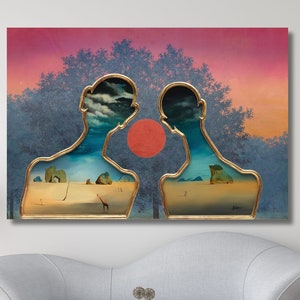 René Magritte The Banquet Canvas Art,The Banquet Poster Canvas Wall Art By Rene Magritte,Reproduction Print Wall Art,Modern Wall Art Decor