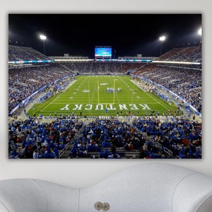 Impressão em tela do estádio Kentucky Wildcats, arte de parede do estádio Kroger Field, pôster do estádio de futebol americano, pôster do estádio, pronto para pendurar