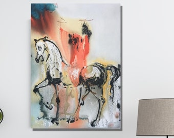 カリグラの馬（ダリの馬）サルバドール・ダリ作 絵画 モダンキャンバス