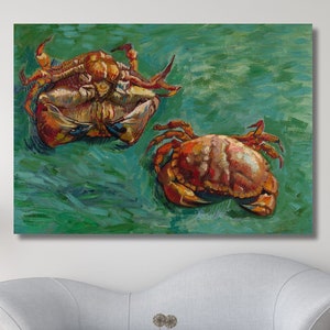 Vincent Van Gogh Two Crabs 1889 Canvas Wall Art Van Gogh Canvas Gift for Home Gift Canvas Art Vincent Van Gogh Print Wall Art Ready To Hang