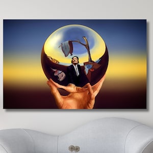 Salvador Dali&#39;s World Canvas Wall Art, Salvador Dali Print Reproduction Canvas Home Decor,Salvador Dali Poster Dali Canvas,Salvador Dali Art