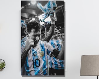 Messi Canvas,Lionel Messi World Cup Poster, Messi,Lionel Messi Print,Football Legend Art, Argentina Football,Football Fan Gift,Gift for Kids