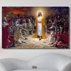World Peace Painting Christian Wall Art Jesus Picture Decor Gift,Jesus, Jesus Christ Canvas Wall Art ,Jesus Poster, Art Print,Ready to Hang