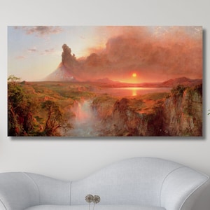 Frederic Edwin Church Printed Canvas,Cotopaxi by Frederic Edwin Church Canvas Wall Art, Cotopaxi Print Art,Artwork Vintage Art,Church Canvas