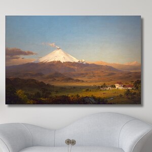 Frederic Edwin Church Printed Canvas,Cotopaxi Print Art, Cotopaxi by Frederic Edwin Church Canvas Wall Art,Artwork Vintage Art,Church Canvas