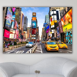 Times Square Photo,NYC Manhattan Times Square Canvas Print,Times Square Poster,New York Wall Art,Livingroom Decor,Large Canvas,Ready To Hang