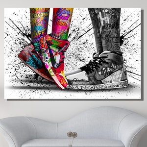Graffiti Canvas Print Banksy Wall Art Banksy Canvas Street Art Banksy Canvas Banksy Artwork Graffiti Wall Art Wall Art Decorative Canvas art