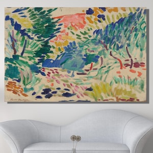 Matisse Landscape at Collioure Painting Gift,Henri Matisse Art Print,Matisse Exhibition Canvas Wall Art,Abstract Painting,Matisse Poster Art