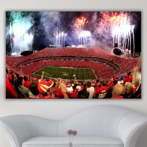 Kansas City Chiefs Wall Art,Arrowhead Stadium Wall Decor Print,American Football Stadium Poster,Kansas City Chiefs Stadium Gift Football Art