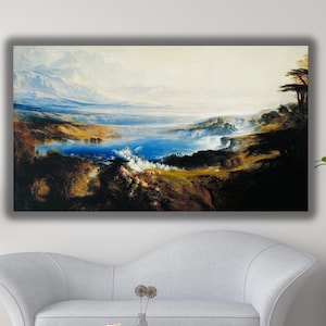 The Plains of Heaven by John Martin Painting Canvas Art, John Martin The Last Judgment, John Martin Artwork, Office Home Decor,Ready To Hang