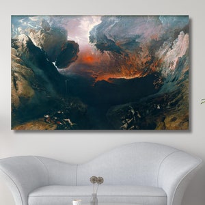 John Martin Painting Canvas,John Martin Wall Art,John Martin Artworks Poster,Famous Painting Art,Office Home Wall Art Decors,Ready To Hang