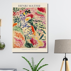 Matisse Wall Art,Henri Matisse Canvas Wall Art, Matisse Prints, Landscape at Collioure, La Japonaise, Gallery Exhibition Wall Art Museum