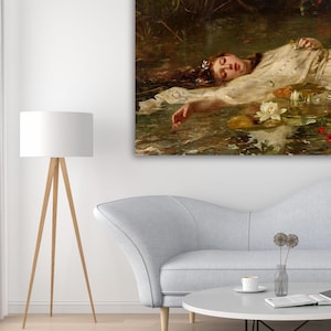 Ophelia by Friedrich Heyser Print, Paintings to Gift, Painting Art,Art Print,Wall Decor,Wall Art, Antique Print, Classic Painting,Wall Decor