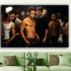Fight Club Poster Print, Fight Club Movie Canvas Art,Fight Club Home Decor,Tyler Durden Poster,Fight Club Printing,Canvas or Poster Wall Art