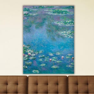 Claude Monet Water Lilies Canvas Art, Claude Monet Wall Art,Claude Monet Print Gallery, Claude Monet Wall Décor Artwork Canvas,Ready to Hang