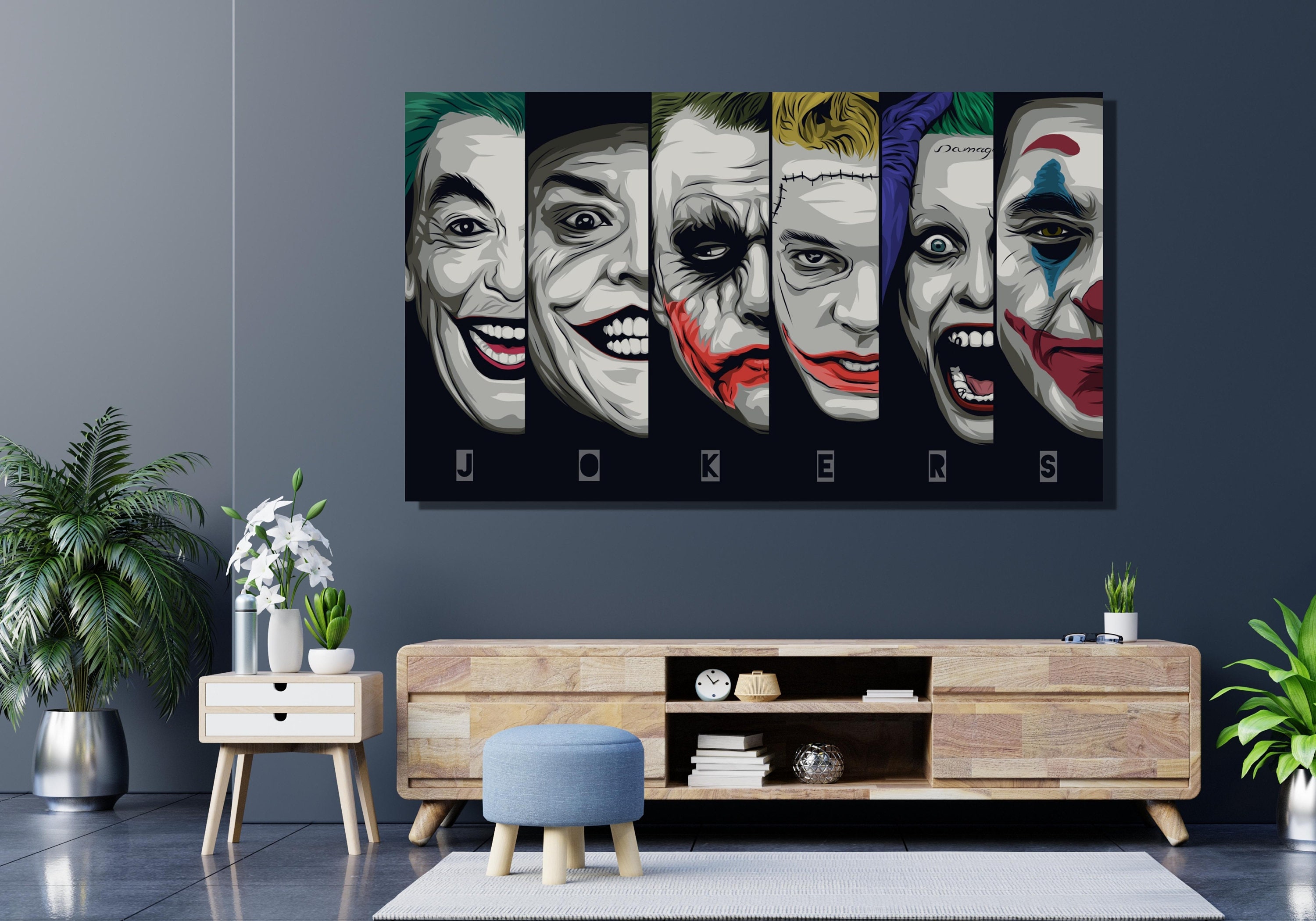 Joker Painting All Jokers Canvas Art Joker Canvas Wall Art Joker Wall