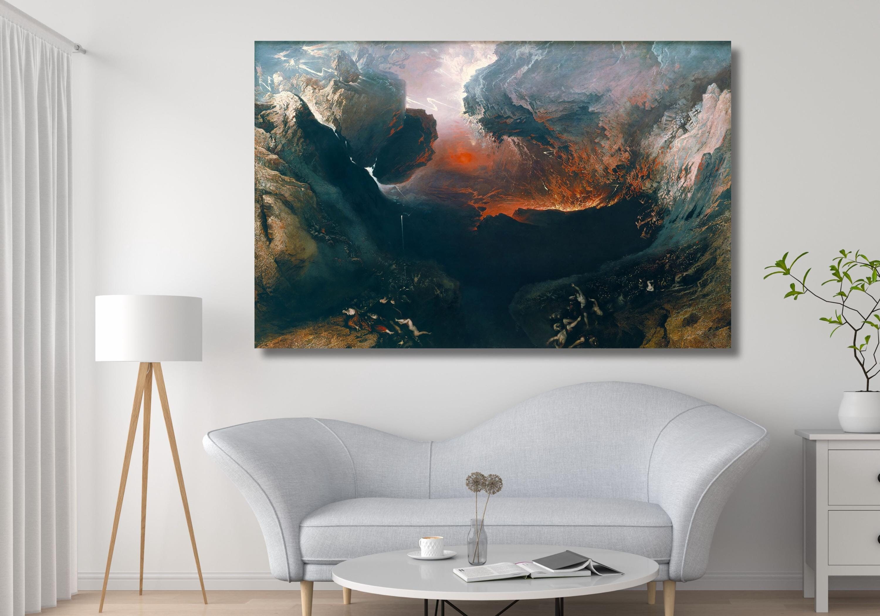 John Martin Painting Canvas,John Martin Wall Art,John Martin Artworks Poster,Famous Painting Art,Office Home Wall Art Decors,Ready To Hang
