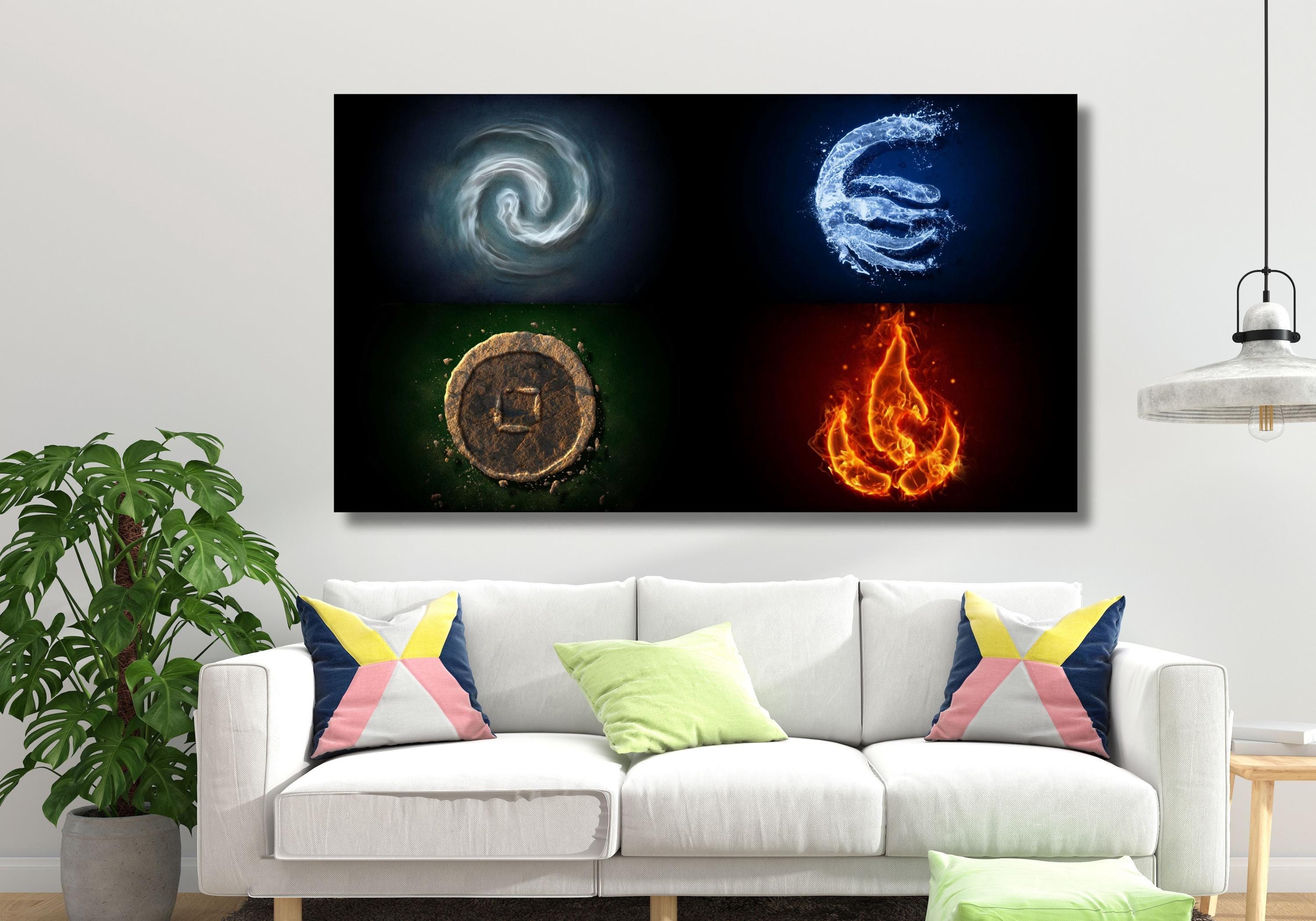 Four Elements Art,fire Air Water Earth Four Elements 4 Elements