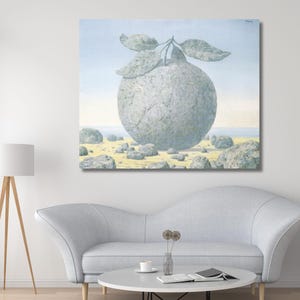 Tela Rene Magritte, Pintura de mesa La Grande Rene Magritte, Arte Rene Magritte, Arte de impressão de reprodução, Decoração de arte de parede moderna, Pronto para pendurar