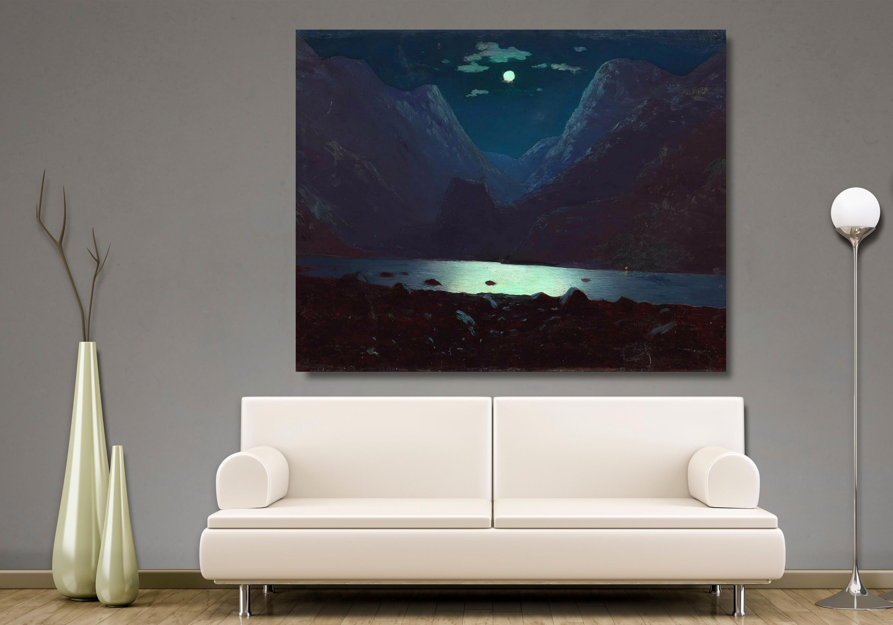 Arkhip Kuindzhi Darial Pass Moonlight Night Canvas Art,giclee