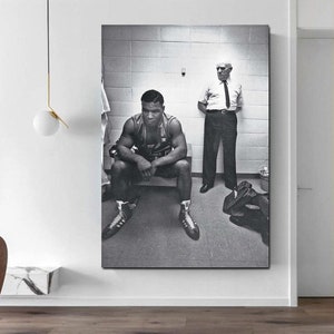 Mike Tyson Print on Canvas,Mike Tyson Wall Art,Boxing Canvas Wall Art,Home Decor,Gym Wall Decor,Boxing Poster,Gym Canvas Art,Ready To Hang