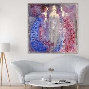 Margaret Macdonald The Three Perfumes Canvas Print Art, Margaret Macdonald Poster, Margaret Macdonald Canvas,Living Room Decor,Ready To Hang