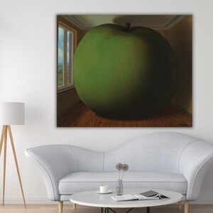 Rene Magritte Poster Canvas Wall Art, Rene Magritte The Listening Room Canvas Art,Reproduction Print Wall Art,Modern Decor Art,Ready to Hang