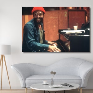 Marvin Gaye Poster,Marvin Gaye Canvas Wall Art,Marvin Gaye Canvas Print Art,Man Cave Decoration,Motivation Canvas Art,Living Room Wall Decor