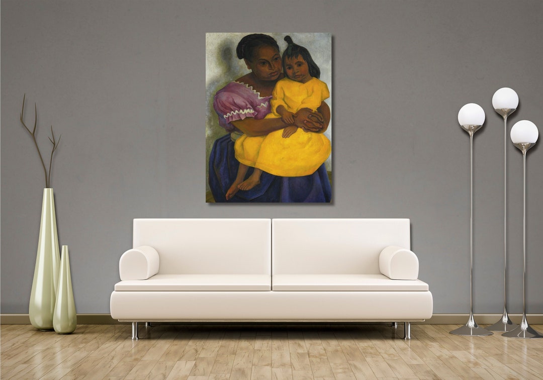 Diego Rivera Canvas Wall Art, Diego Rivera Mother and Child Canvas Art ...