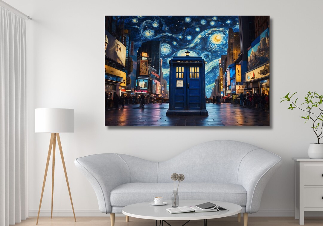 Doctor Who Tardis Box Times Square Canvas Doctor Who Wall Art New York ...
