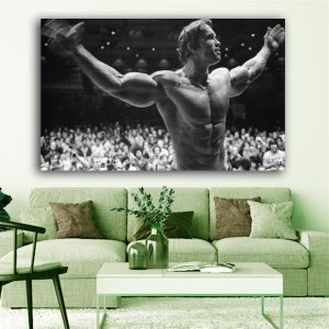 Arnold Schwarzenegger Canvas Wall Art,Arnold Schwarzenegger Poster Art,Arnold Schwarzenegger Poster Art,Fitness Gym Motivation Canvas Prints