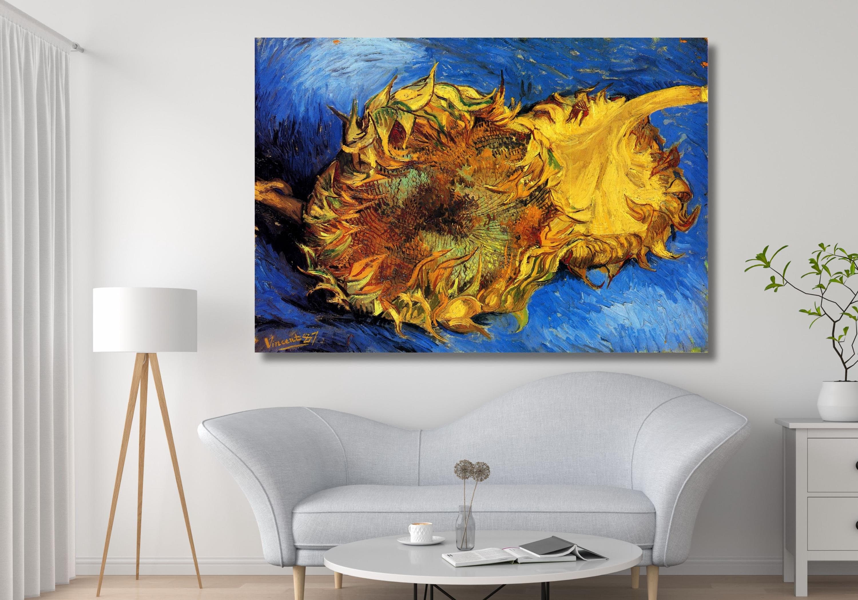Van Gogh Wall Home Decor,Sunflowers Vincent Van Gogh Canvas Art,Van Gogh Canvas Wall Art,Van Gogh Exhibition Modern Art Poster,Ready To Hang