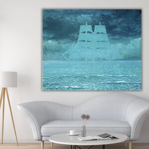 Rene Magritte O navio sedutor Canvas Art, Magritte Canvas Wall Art Painting, Reprodução Print Wall Art, Modern Wall Art Decor, Pronto para pendurar