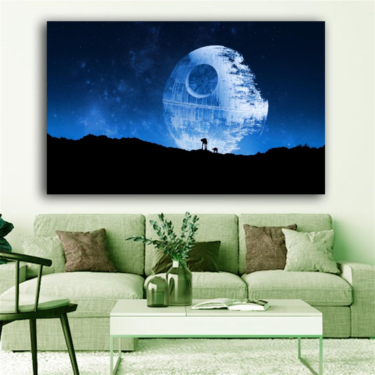 Return of the Jedi Star Wars Landscape Art,starwars Death Star Canvas ...