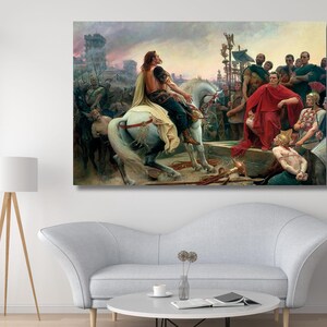 ジュリアス・シーザーのポスター、ジュリアス・シーザーと軍隊のキャンバスウォールアート、歴史的アート、リビングルームの装飾、ポスターウォールアート、軍隊のポスタープリント、すぐに飾れます
