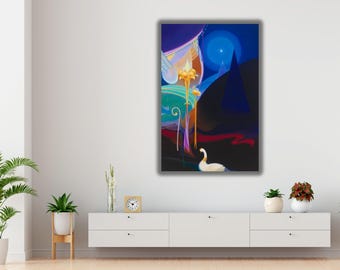 Ahmi in Egypt by Agnes Lawrence Pelton Quality Print, Vintage Mystical Desert Art Print,Modern art,Living Room Decor,Ready to Hang Print Art