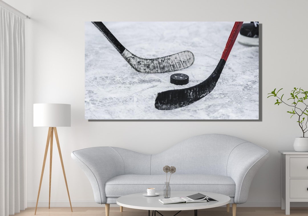 Hockey Wall Décor Hockey Art Hockey Canvas Ice Rink Print Etsy