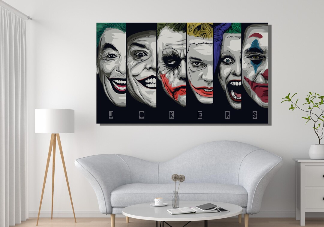Joker Painting All Jokers Canvas Art Joker Canvas Wall Art Joker Wall