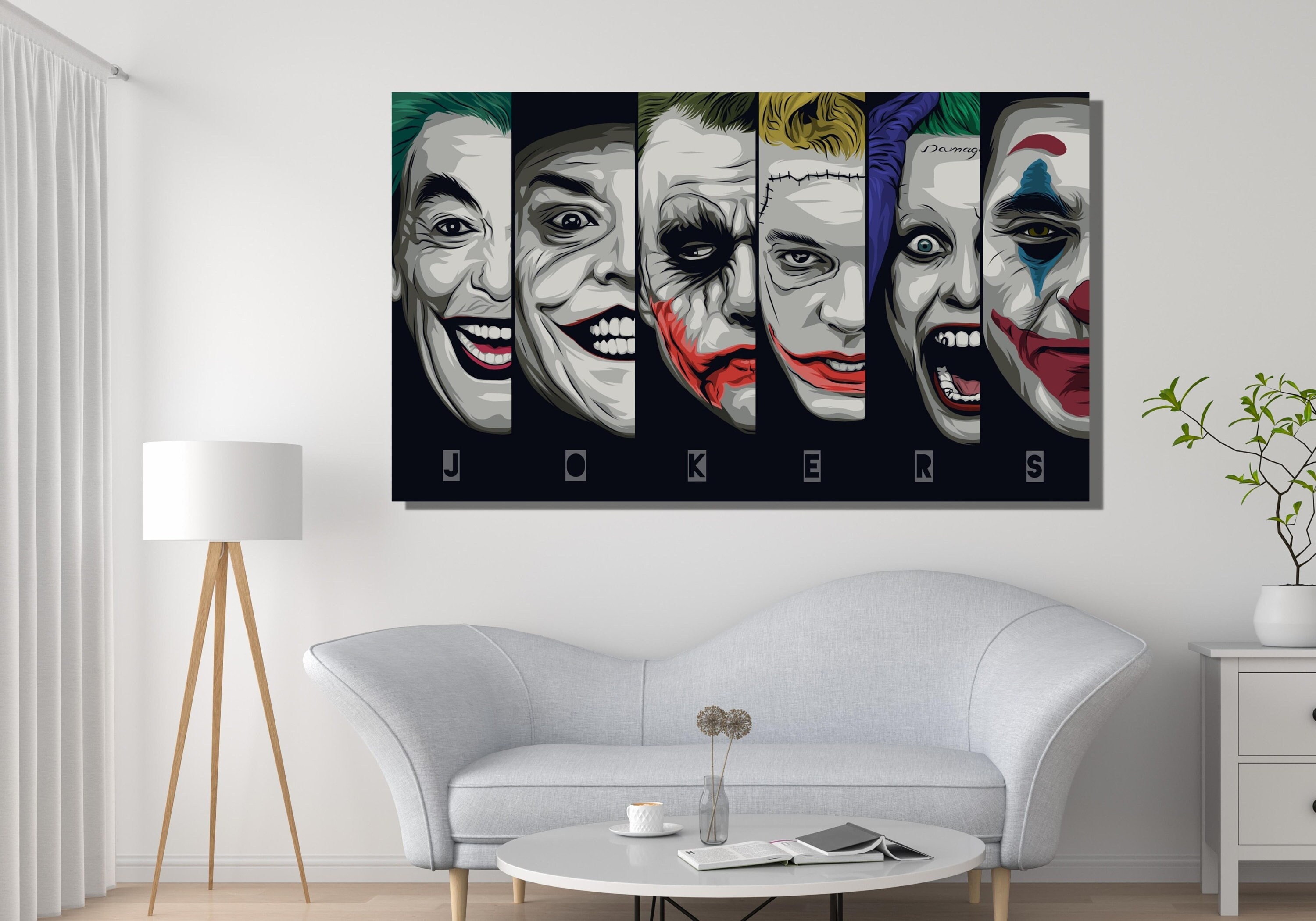 Joker Painting All Jokers Canvas Art Joker Canvas Wall Art Joker Wall